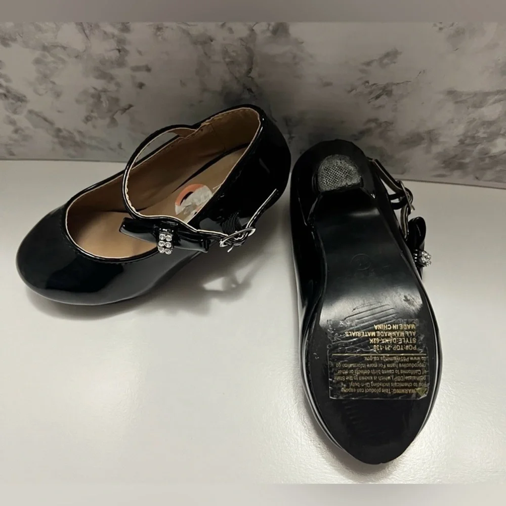 Forever Link Black Mary Jane Heels Girls Size 10